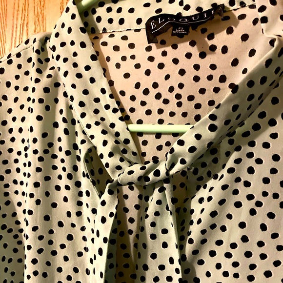 Eloquii Tops Eloquii Mint Green Tie Neck Blouse Poshmark